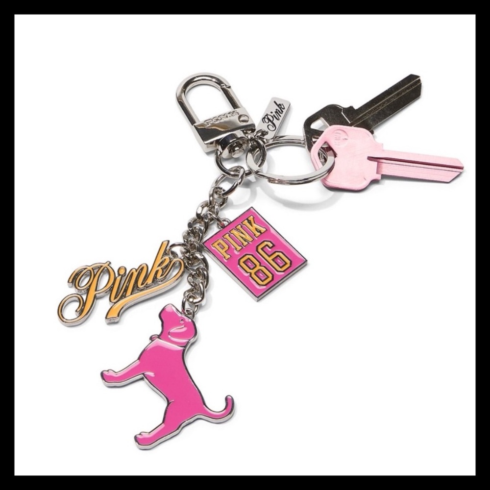💕ⓅⒾⓃⓀ ⓋⓈ Classic PINK Keychain Charm NWT💕